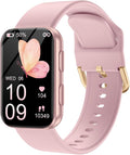 MorePro Health Fitness Tracker with Blood oxy-gen Monitor and 24/7 Heart Rate and Blood Pressure, Sleep Monitor, 120+ Sport Modes Waterproof Fitness Watch for Women Men Android iOS, Pink