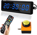 Fitness Timer with Stopwatch Button, Suitable for School/exam/Home Exercise/Gym/Gym SMAHEAT Electronic Fitness Timer (1.5 inch six-bit All-Blue)