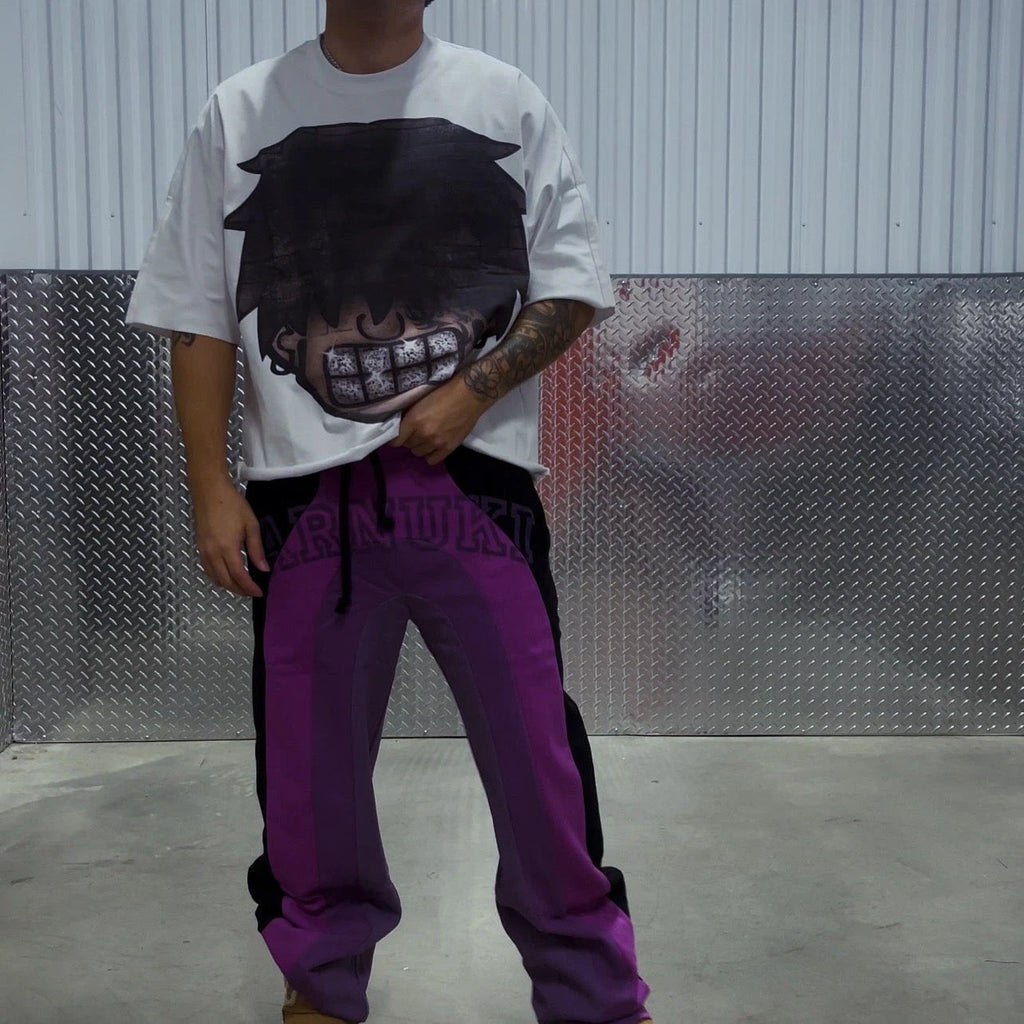 Shade Sweats V2 Wide Leg Streetwear Pants in Multicolor Purple