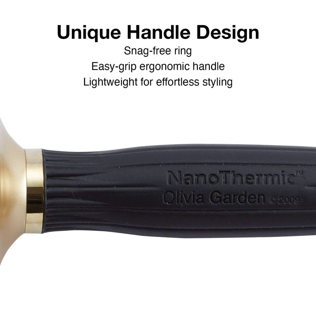NanoThermic Ceramic + Ion Hair Brush 1 3/4" Gold Matte Black