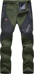 YSENTO Men's Fleece Lined Ski Snow Pants Winter Waterproof Softshell Insulated Hiking Cargo Pants