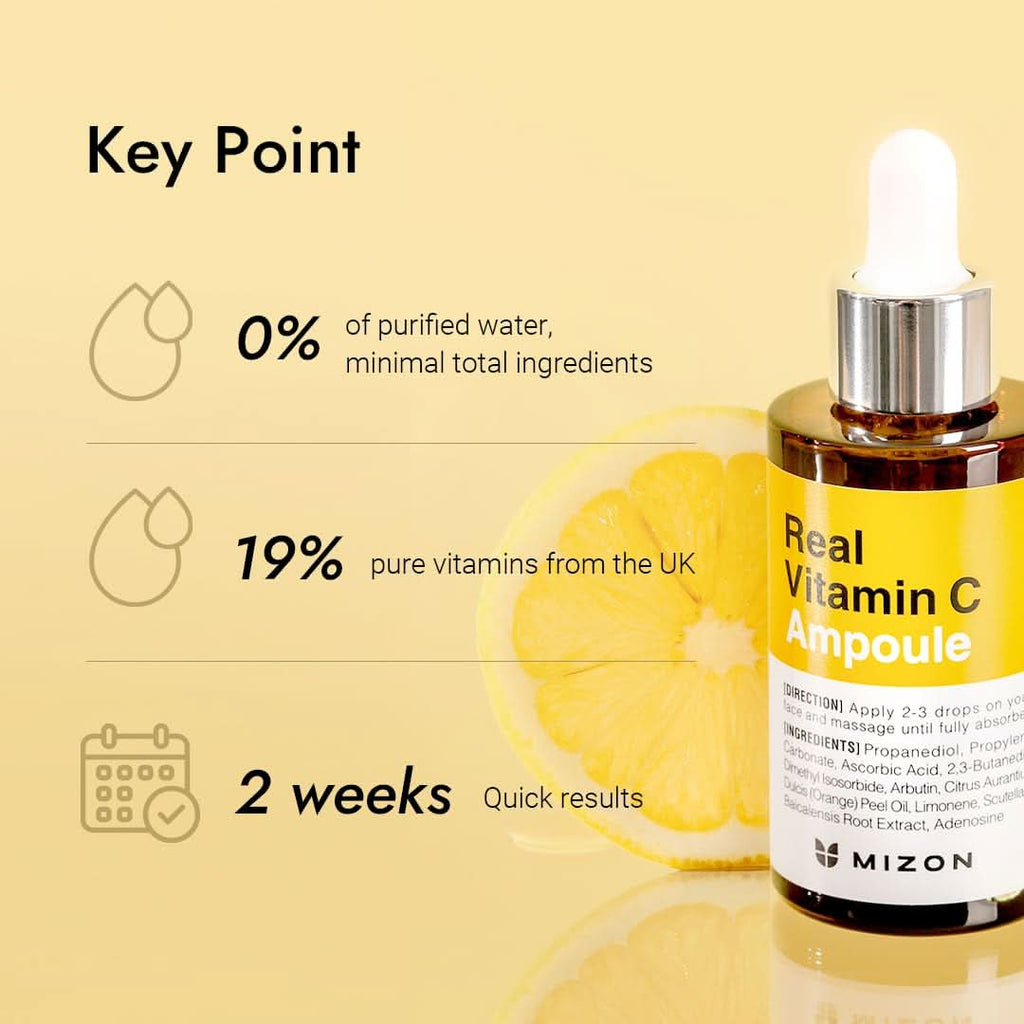 19% Pure Vitamin C Ampoule - Highly Concentrated Waterless Serum