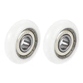 uxcell Ball Bearing Guide Pulley Roller Round Wheel 8x30x8.5mm Double Metal Shielded (GCr15) Chrome Steel Bearings 2pcs