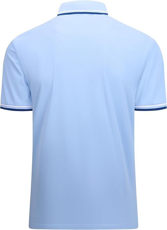 Men's Performance Golf Polo Shirt Moisture Wicking Dry Fit Activewear