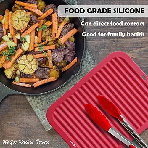 Walfos Silicone Trivets for Hot Pots and Pans