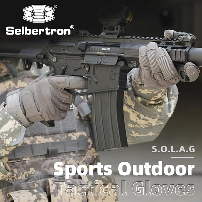 Seibertron Adult Or Youth S.O.L.A.G Sports Outdoor Water Resistant Full Finger Touchscreen Gloves