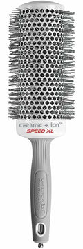 2 1/8 inch extra-long Speed XL professional hair brush in grey and white