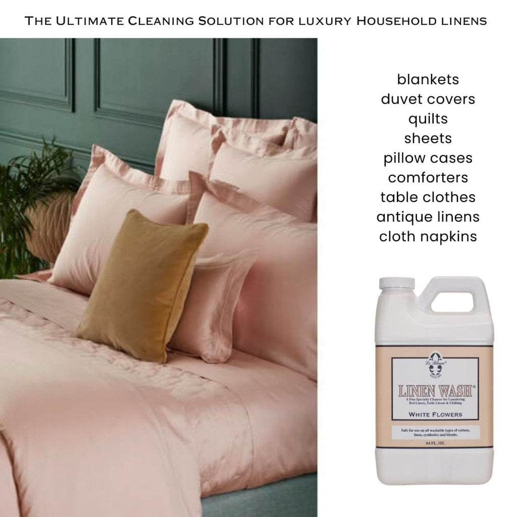 Le Blanc Linen Wash White Flowers 64 oz Luxury Fabric Cleanser