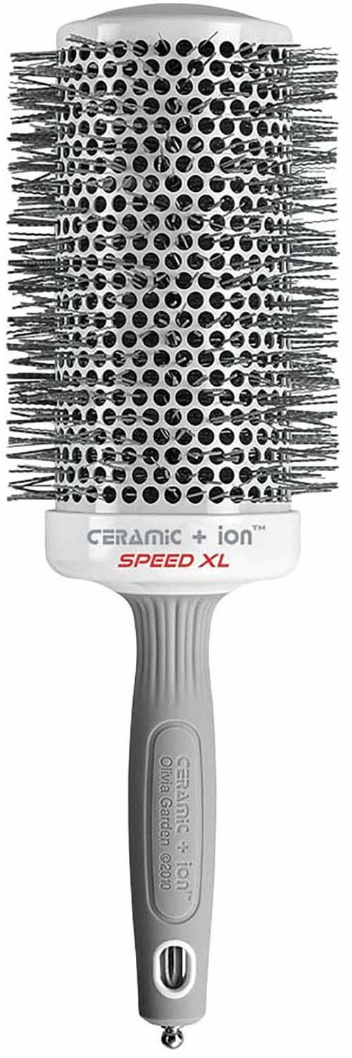 Olivia Garden 3 1/2 inch extra-long ceramic and ion barrel brush for professional blowouts.