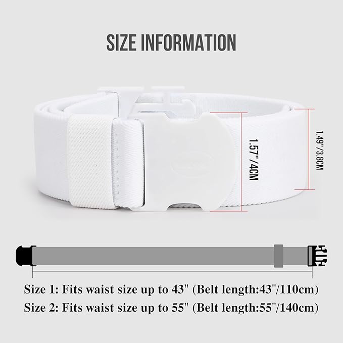 WHIPPY Mens Elastic Stretch Belt Unisex Adventure Web Belt for Women Men with Non-Metal Buckle Adjustable Belts