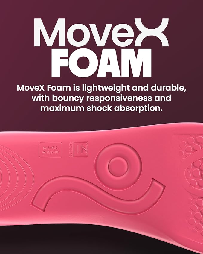 MOVE Baseline - All-Purpose Insoles - Sock Liner - Ultra Thin Shock Absorption - Maximum Freedom of Movement and Energy Return for Cleats, Shoes, Running, Basketball, Baseball (M5-5.5/WM6.5-7)