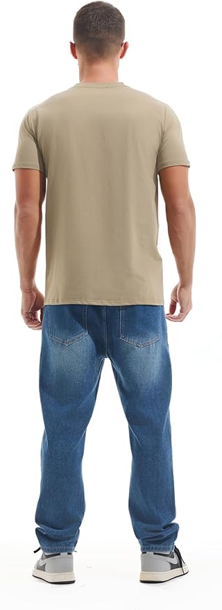 Men’s Modern Fitted V-Neck T-Shirt Premium Comfort Undershirt