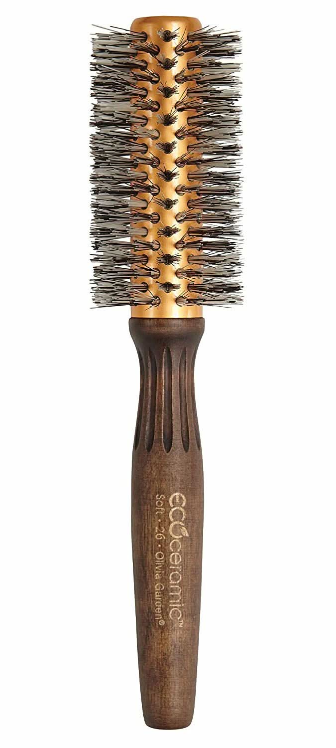 2 1/2 inch EcoCeramic thermal brush with soft bristles, designed for fine or thinning hair.
