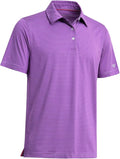 Men's Ironwave Fitness striped short sleeve performance golf polo shirt