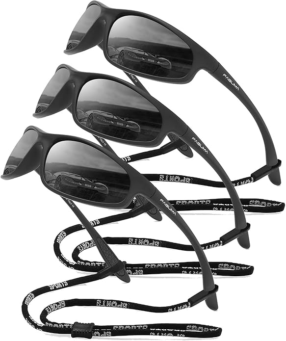 FAGUMA Polarized Sports Sunglasses For Men Cycling Driving Fishing UV400 Protection