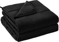 yescool Weighted Blanket for Adults (15 lbs, 48" x 72", Black) Cooling Heavy Blanket for Sleeping Perfect for 160-180 lbs, Twin Size Breathable Blanket with Premium Glass Bead, Machine Washable
