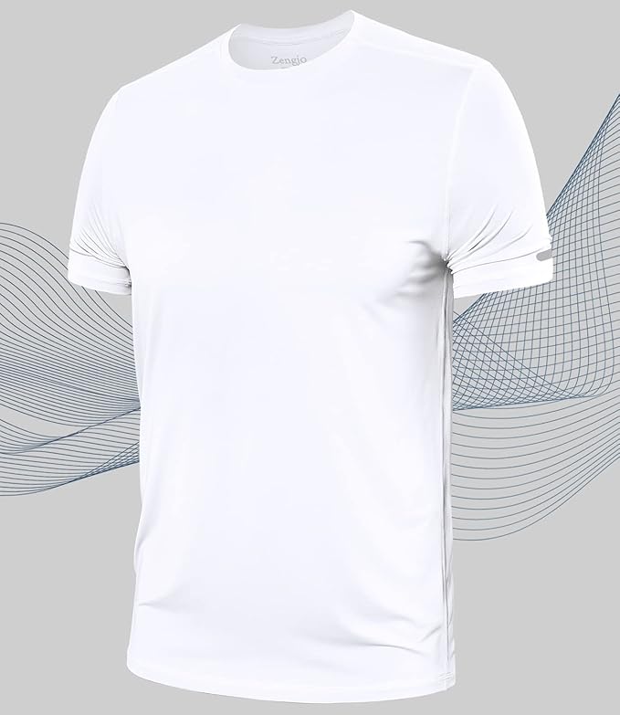 Men's Quick-Dry Athletic Workout Tee Short Sleeve Gym Shirt