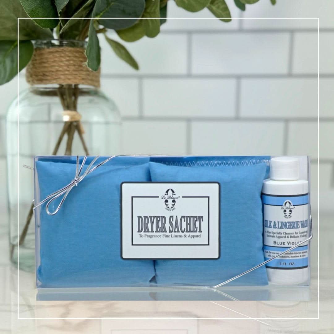 Blue Violet Dryer Sachet Double Pack for Soft Laundry Care