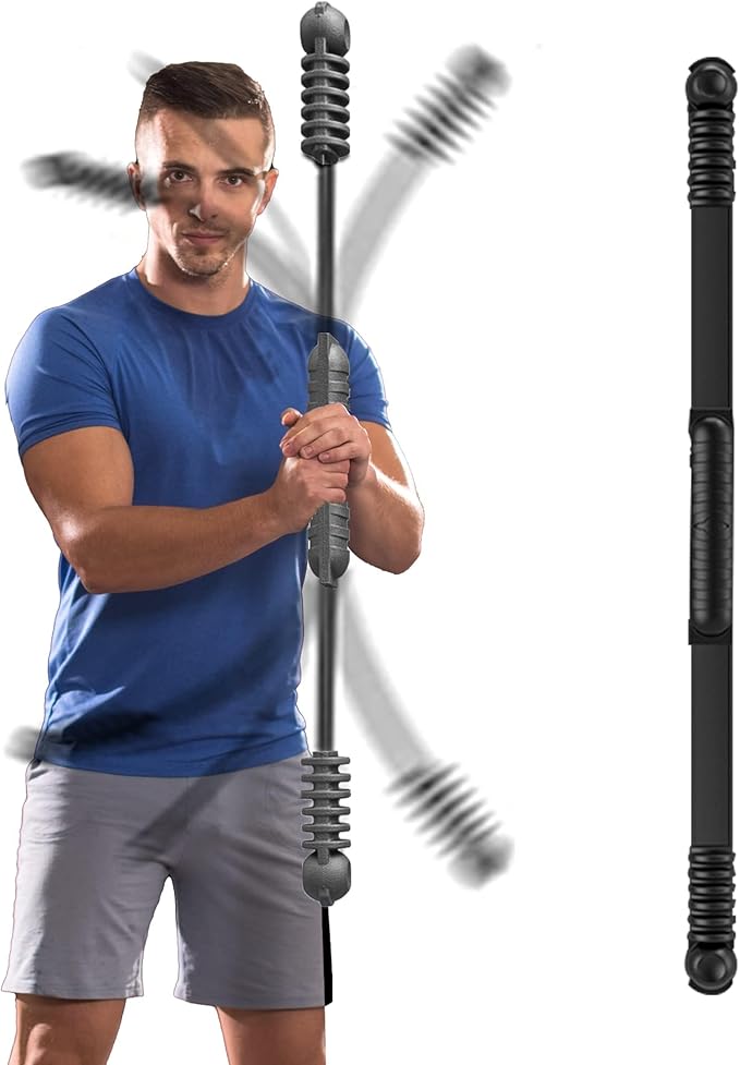 Fitness Bar for Workout,Elastic Exercise Bar, Vibration Weight Stick,Body Physical Therapy,Core Strength Training,Arm Shoulder Stretch At Home Gym.