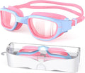 Kids Swim Goggles,Swimming Goggles for Kids 6-14, Anti-Fog UV Protection Pool Glasses for Boys Girls