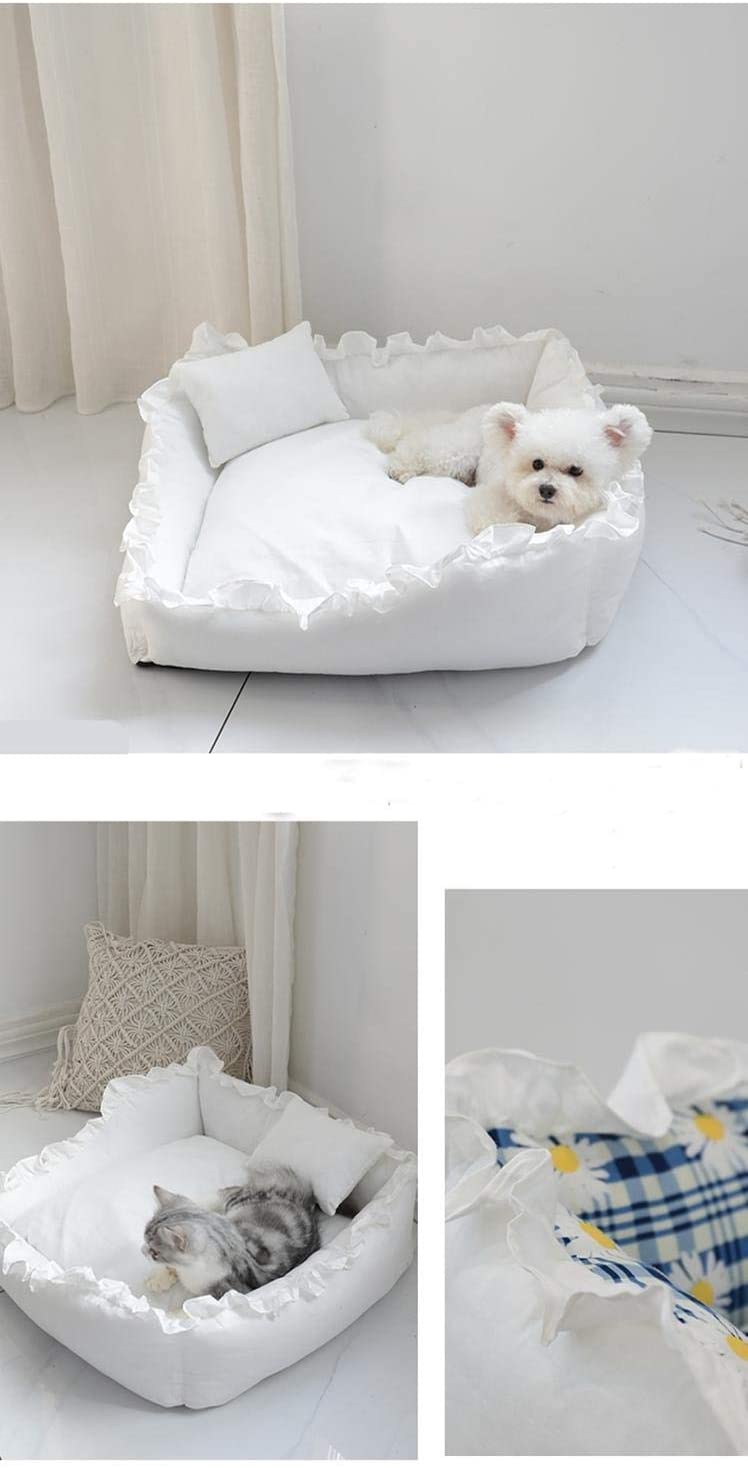 White Ruffle Princess Dog Bed for Small Pets and Puppies - Image 9