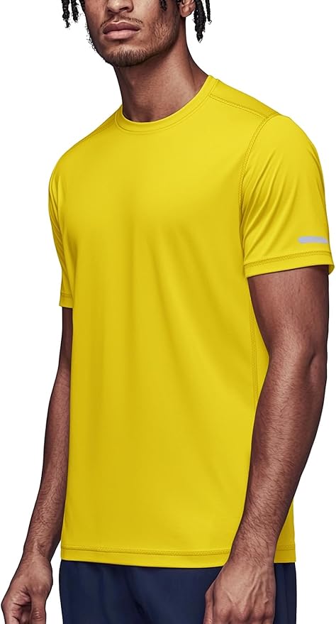 Men's Quick Dry Short Sleeve Workout Tee Moisture-Wicking Gym Shirt