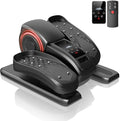 Under desk elliptical machine with foot pedals and remote control for seated exercise
