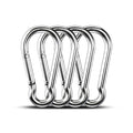 Large Carabiner Clip Hooks, 4pcs 4 inch Carabiners Heavy Duty, 304 Stainless Steel Spring Snap Hook Fits Camping Hanging Hiking Weight Lifting, Metal Clips for Rope or Chain