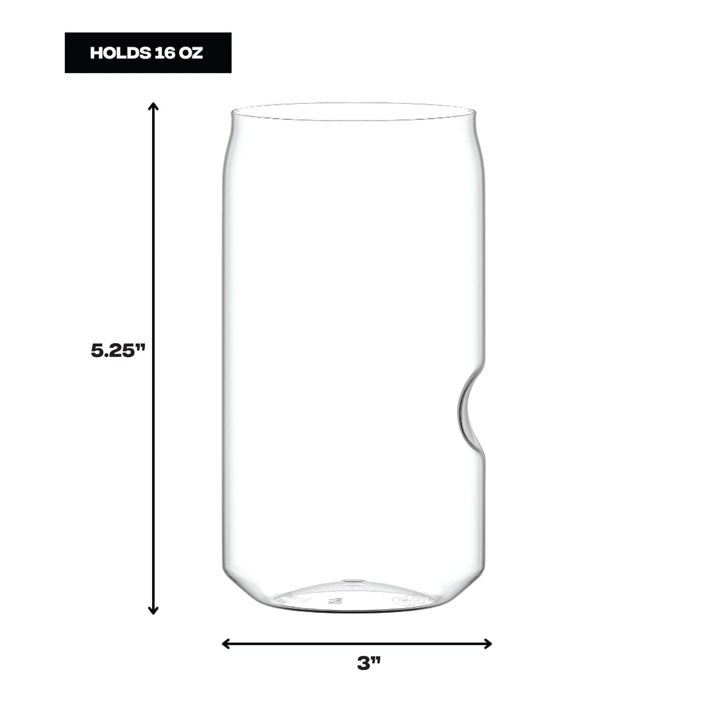 Unbreakable Beer Can Shaped Glasses 16 oz, Set of 12