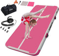 DOBESTS Inflatable Air Gymnastics Mat Tumbling Mat Tumble Track Gymnastics Training for Kids Home 6.6 feet 10 feet 13feet 16feet 20feet 4/8inch Thick for Cheerleading Dance Yoga Cheer Water With Pump