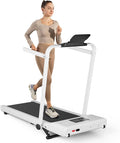 Foldable 3-in-1 treadmill with handlebar, LED display, and remote control for home use