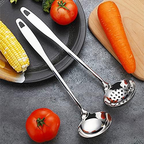 Soup Spoon Stainless Steel Heavy Duty Big Soup Ladle Colander Serving Spoon