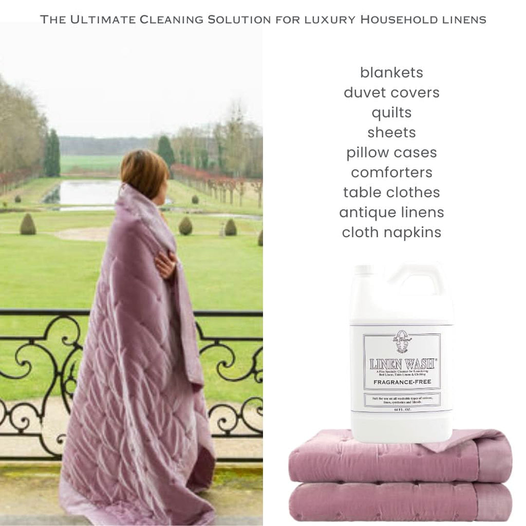 Fragrance-Free Linen Wash 64 oz Laundry Cleaner for Fine Linens
