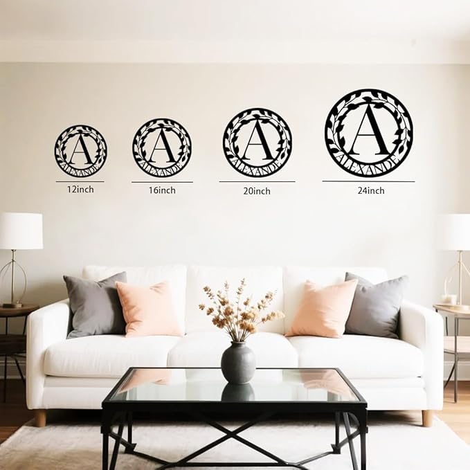 Personalized Metal Last Name Sign | Custom Metal Signs | Family Wall Art & Split Letter Name | Wedding Gift & Anniversary | Indoor Decor Gift for Women, Men, Wife, Parents, Couple