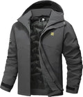 Men's Warm Winter Coats Waterproof Ski Jacket Windproof Snow Coat Mountain Windbreaker Hooded Raincoat