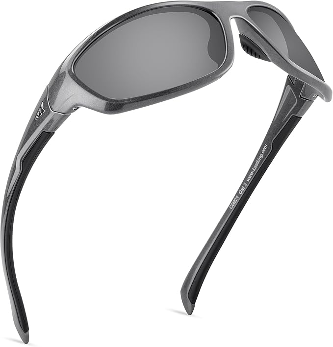 KastKing Hiwassee Polarized Sport Sunglasses for Men and Women, Wrap Sunglasses for Fishing Cycling and Running,UV Protection