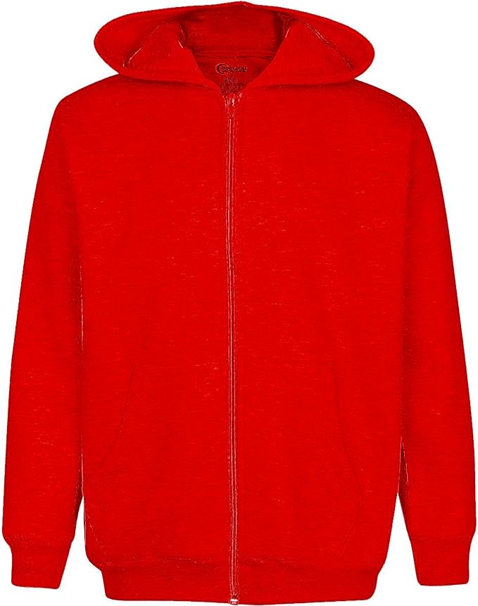 Youth full zip hoodie featuring a comfortable hood and front zipper closure
