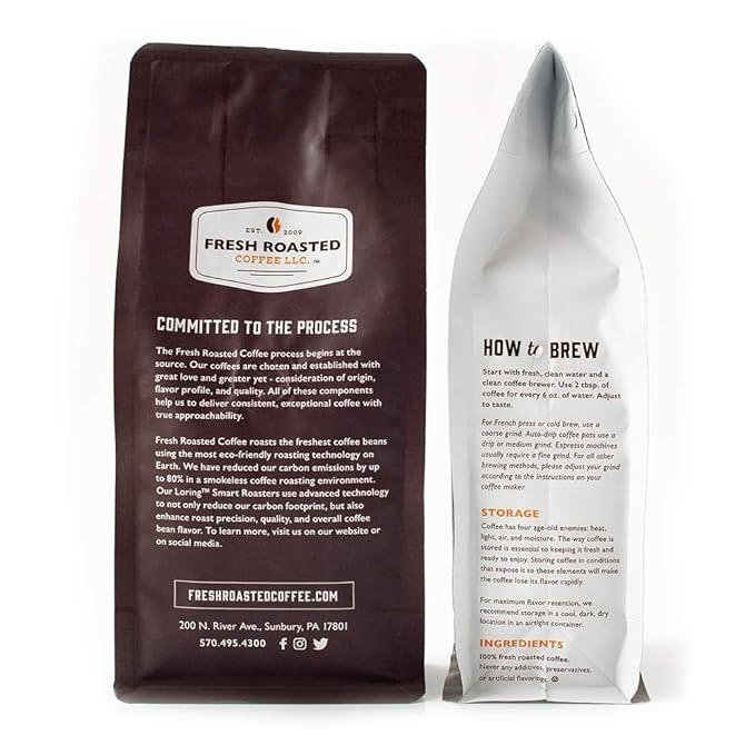 Fresh Roasted Coffee, Organic Drago Café Blend | USDA Organic, Kosher | Medium Roast 12 oz Whole Bean