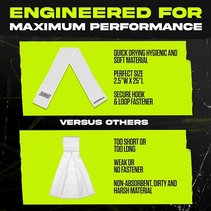 Streamer Football Towel, Sports Towel with Hook and Loop Fastener to Clean Football Visor and Gloves (White)