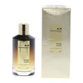 Mancera Aoud Cafe 4 oz Eau de Parfum spray in a gradient brown glass bottle with gold accents