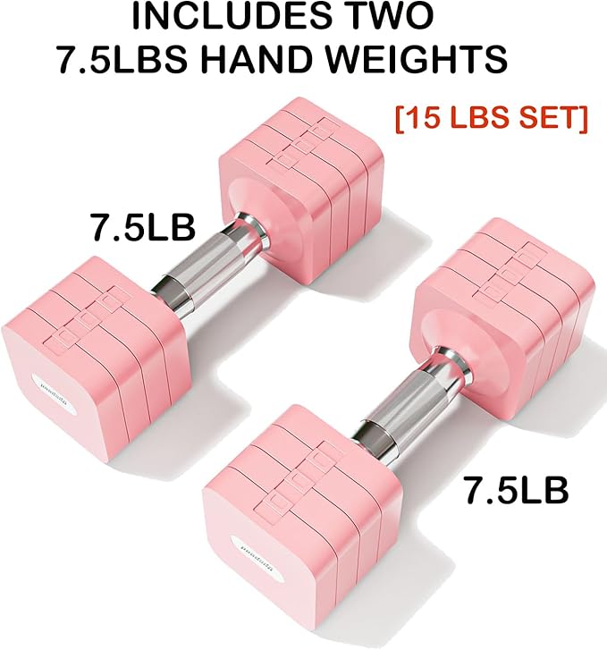 15LB 20LB 50LB Adjustable Dumbbell Set Free Weights Dumbbells Set for Women Men Hand Weights Sets Adjust Dumbbell Weight Sets for Home Gym Exercise Workout Strength Training Equipments