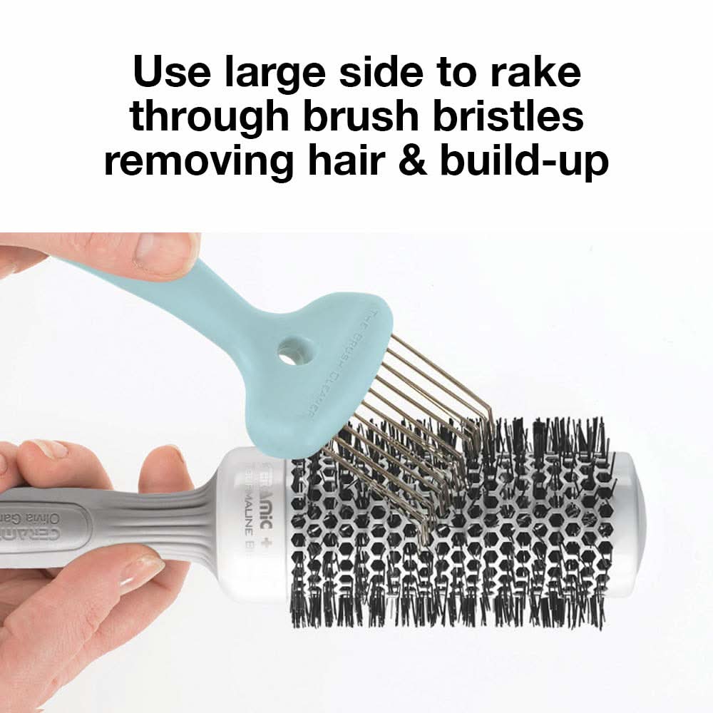 Light Blue Hair Brush Cleaner Tool for All Brush Sizes and Models