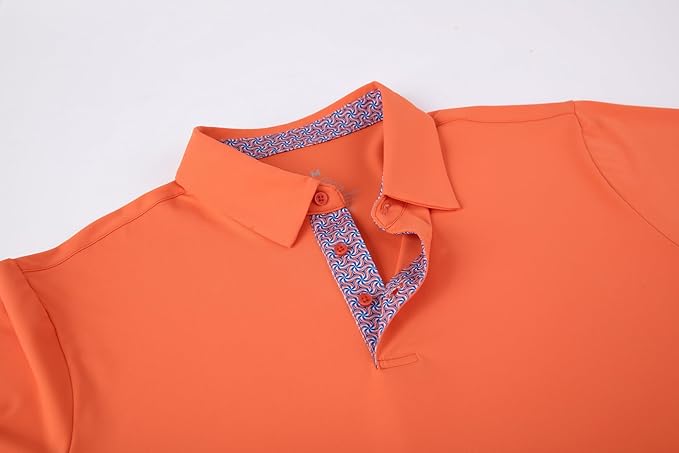 Men's Performance Golf Polo Shirt - Moisture Wicking Quick-Dry