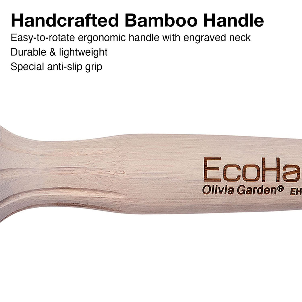 Bamboo Thermal Styling Brush for Faster Drying 2-inch