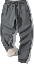 Yameekamulga Men's Winter Fleece Pants Sherpa Lined Sweatpants Active Athletic Running Jogger Track Causal Pants