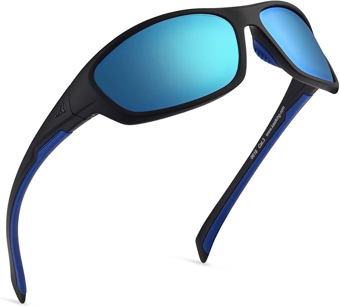 KastKing Hiwassee Polarized Sport Sunglasses for Men and Women, Wrap Sunglasses for Fishing Cycling and Running,UV Protection