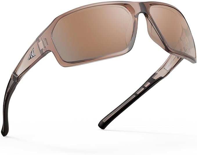 KastKing Chippewa Polarized Fishing Sunglasses, UV400 Protection Full Wrap Frame Sports Cycling Sunglasses, 1.0mm TAC Lenses