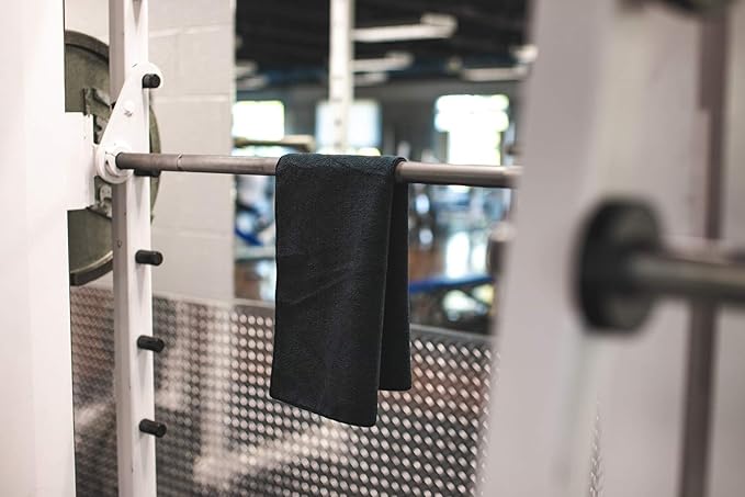The Rag Company Microfiber Spa and Yoga Towel - Soft and Absorbent Towel for Gym, Spa, Exercise, Hotel, and Resort Use - Dries Fast - 16x27 inches - White, Ice Grey, Black, 6-Pack