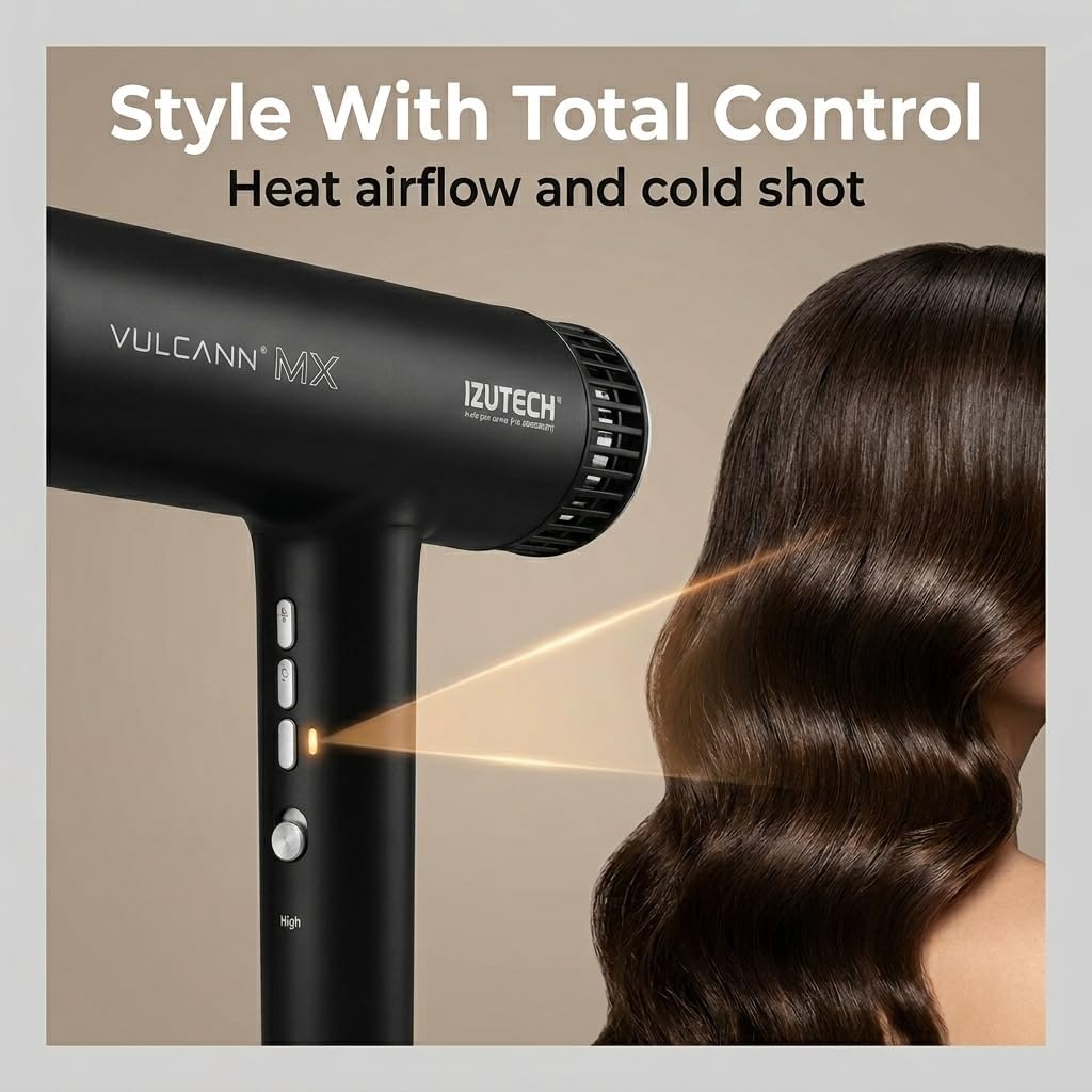 VULCANN MX 2.0 Professional 1875W Negative Ion Hair Dryer