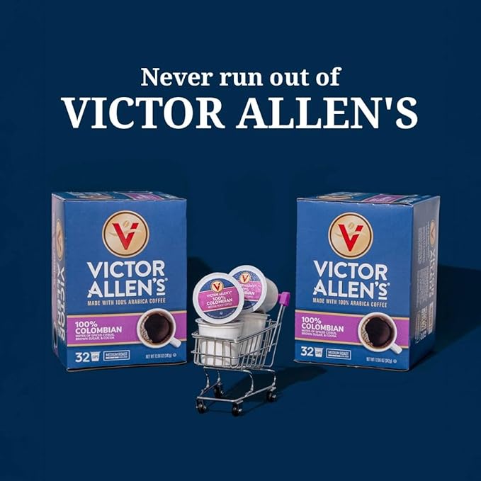 Victor Allen's Coffee Variety Pack (Morning Blend, 100% Colombian, Donut Shop Blend, and French Roast), 96 Count, Single Serve Coffee Pods for Keurig K-Cup Brewers